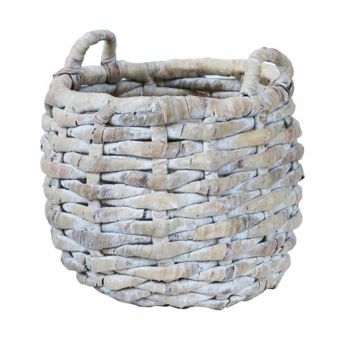 Baskets & Pot Bags | Adele Basket White Wash Baskets & Pot Bags Baskets & Pot Bags