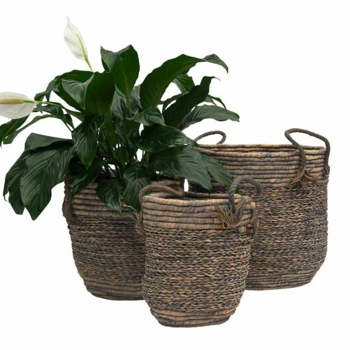 Baskets & Pot Bags | Bantu Basket Grey Wash Baskets & Pot Bags Baskets & Pot Bags