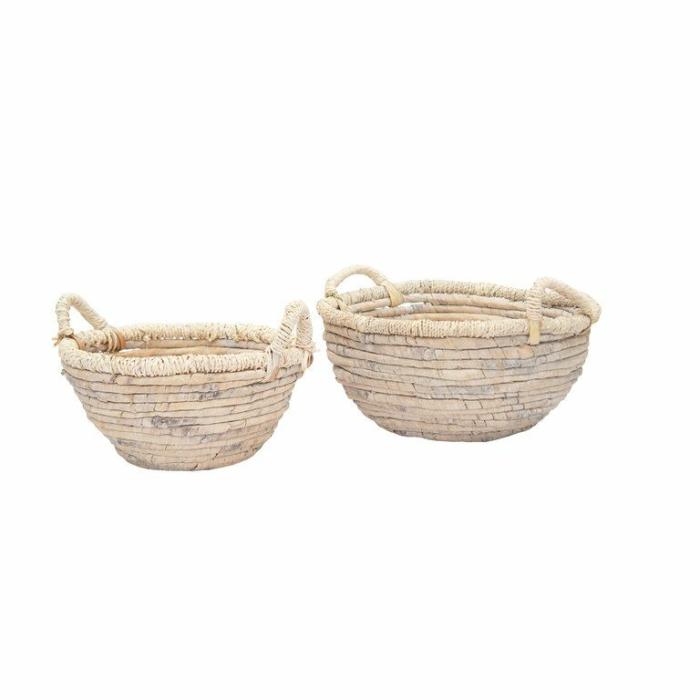 Baskets & Pot Bags | Luanda Bowl Basket White Baskets & Pot Bags Baskets & Pot Bags