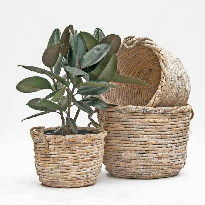 Baskets & Pot Bags | Malia Basket White Baskets & Pot Bags Baskets & Pot Bags