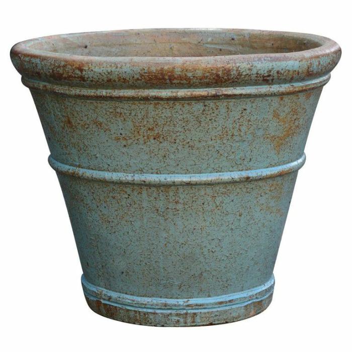 Feature Pots & Urns | Nimes Round Pot With Lip Feature Pots & Urns Aqua