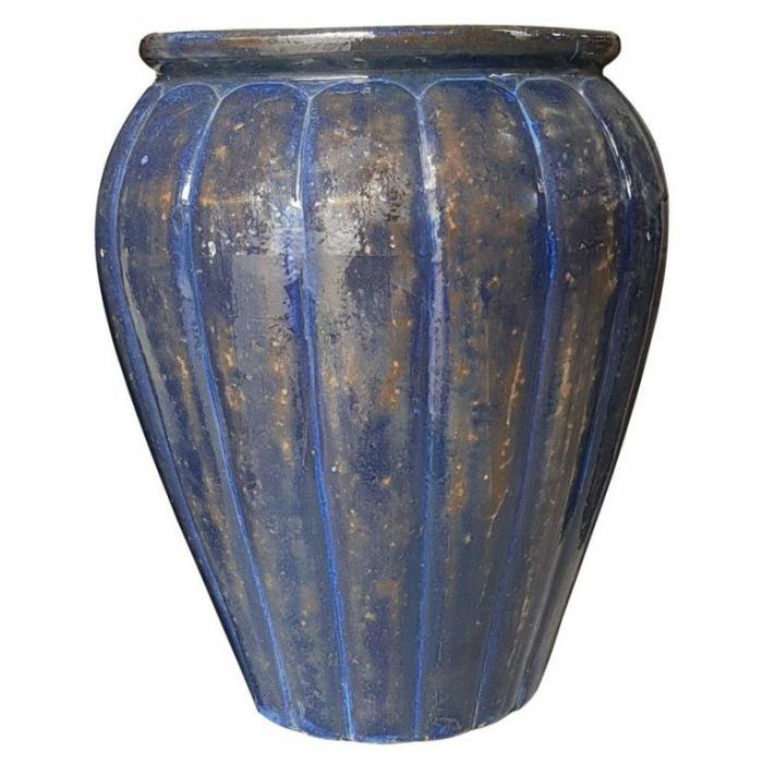 Feature Pots & Urns | Virgo Urn With Lip Antique Blue Feature Pots & Urns Blue