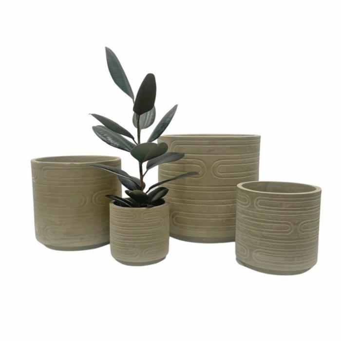 Indoor Pots | Cove Planter Olive Indoor Pots Indoor Pots