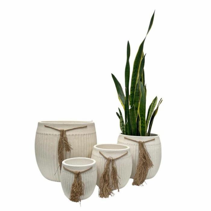 Indoor Pots | Del Mar Planter White Indoor Pots Indoor Pots