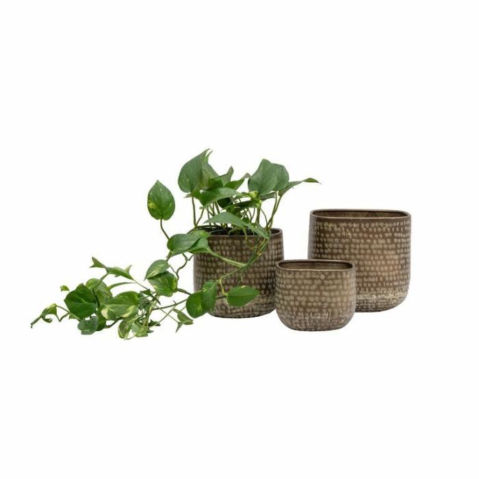 Indoor Pots | Elma Aluminium Planter Indoor Pots Gold