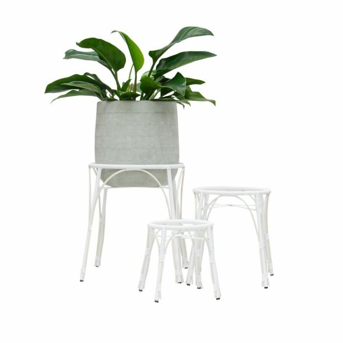 Indoor Pots | Santa Fe Planter Stand White Indoor Pots Indoor Pots