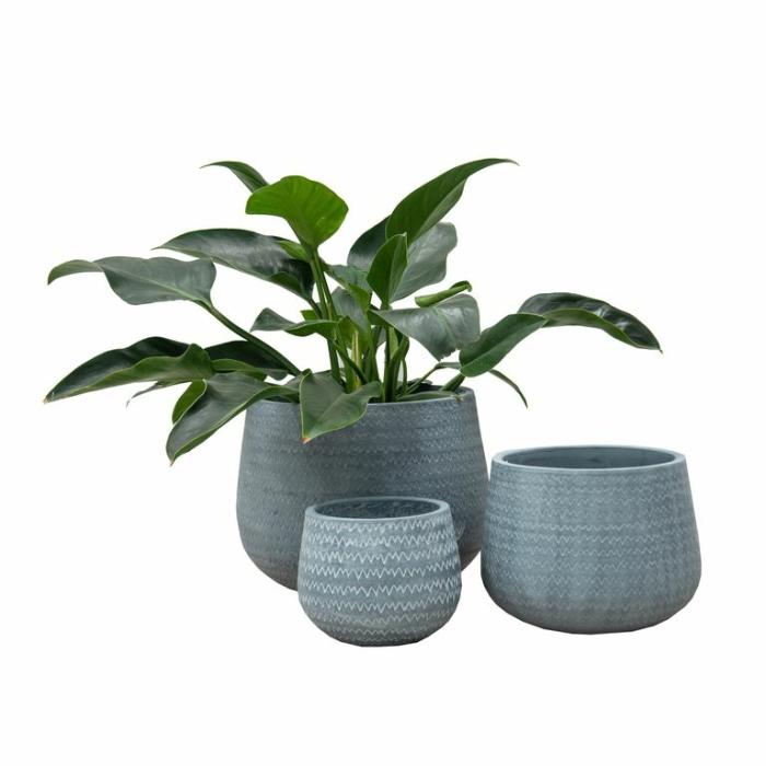 Indoor Pots | Toluca Planter Chambray Indoor Pots Indoor Pots