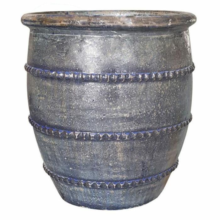 Outdoor Pots | Barshi Egg Pot With Lip Antique Blue Feature Pots & Urns Blue