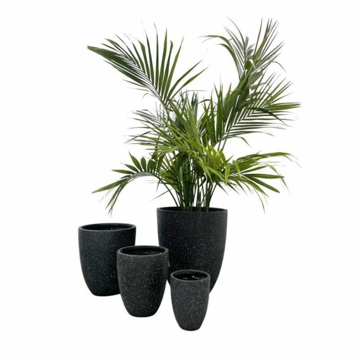 Outdoor Pots | Berkeley Round Pot Black Outdoor Pots Black