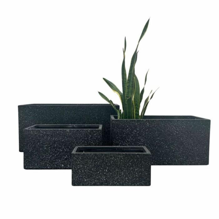 Outdoor Pots | Berkeley Trough Pot Black Outdoor Pots Black