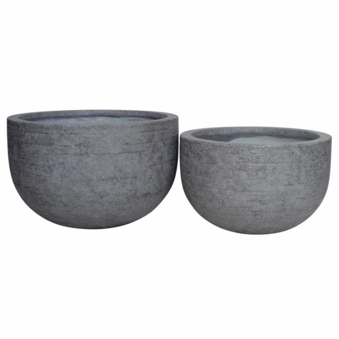 Outdoor Pots | Bowl Pot Grey Outdoor Pots Grey