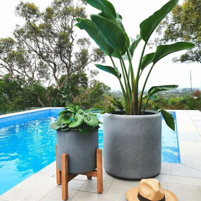 Outdoor Pots | Cylinder Pot Grey Outdoor Pots Grey