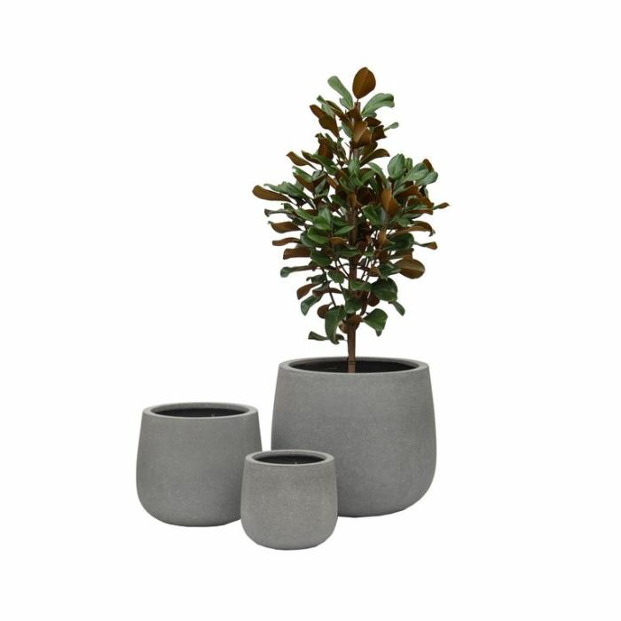 Outdoor Pots | Drum Pot Grey Outdoor Pots Grey