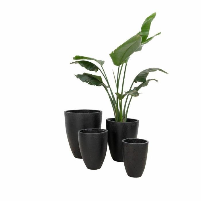 Outdoor Pots | Egg Pot Black Outdoor Pots Black