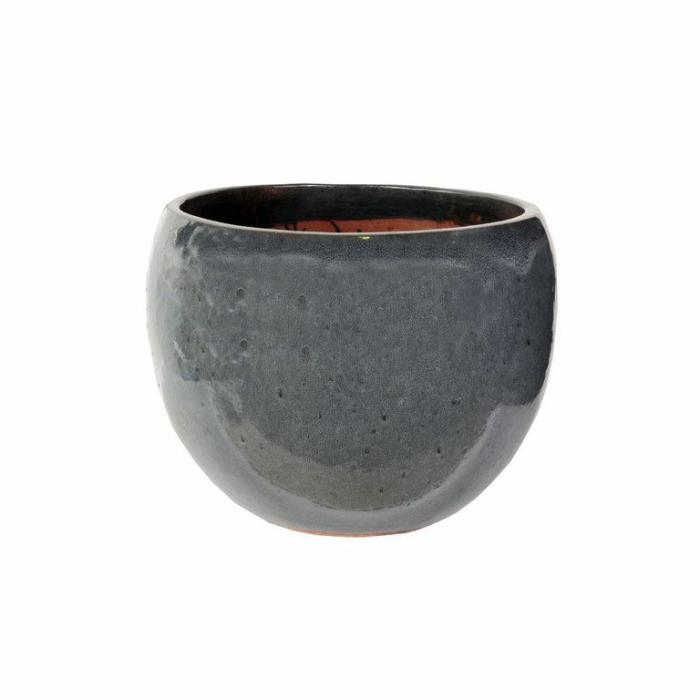 Outdoor Pots | Glazed Bowl Pot Grey Outdoor Pots Grey