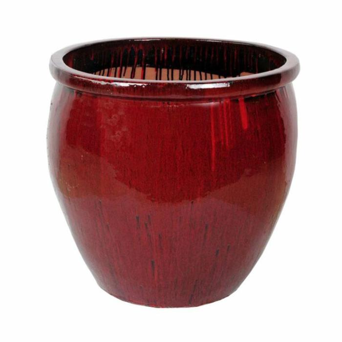 Outdoor Pots | Glazed Round Pot With Lip Outdoor Pots Outdoor Pots