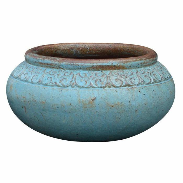 Outdoor Pots | Gumla Bowl With Lip Feature Pots & Urns Aqua