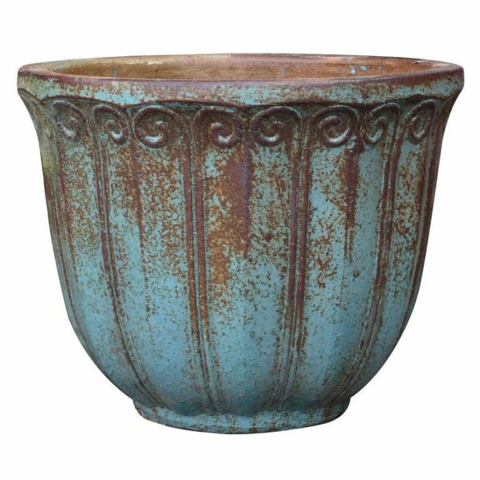 Outdoor Pots | Joda Round Pot Feature Pots & Urns Aqua