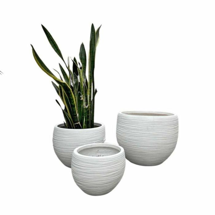 Outdoor Pots | Monticello Bowl Pot White Outdoor Pots Outdoor Pots