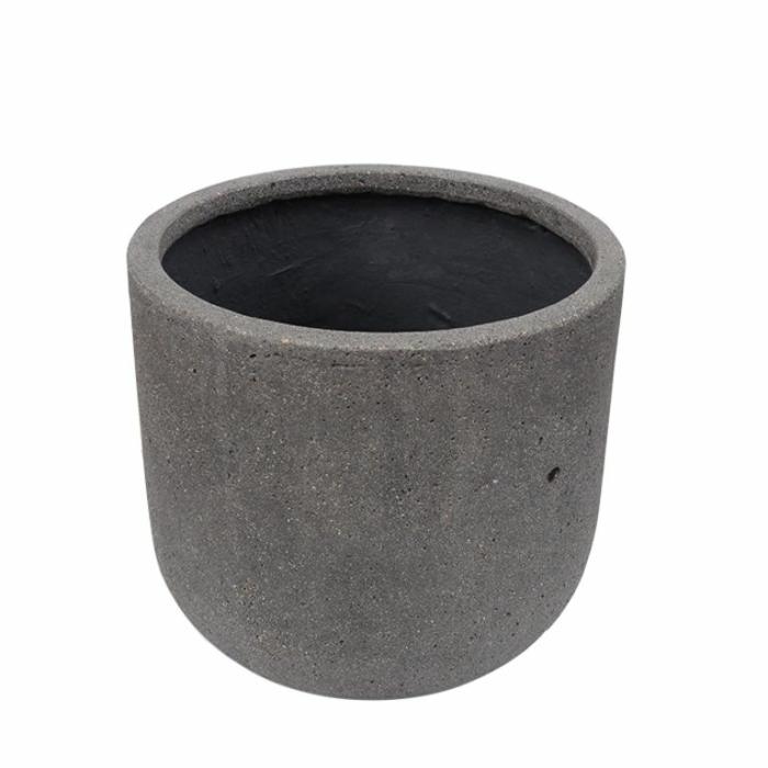 Outdoor Pots | Tall Drum Pot Grey Outdoor Pots Grey