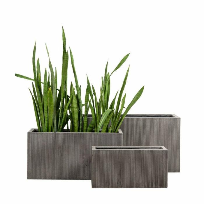 Outdoor Pots | Trough Grey Outdoor Pots Grey