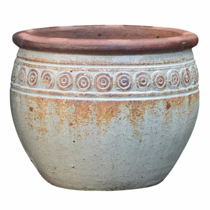 Outdoor Pots | Udgir Round Pot With Lip Feature Pots & Urns Feature Pots & Urns