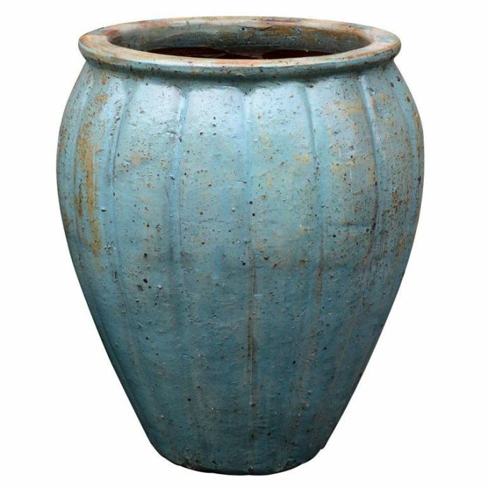 Outdoor Pots | Virgo Urn With Lip Feature Pots & Urns Aqua