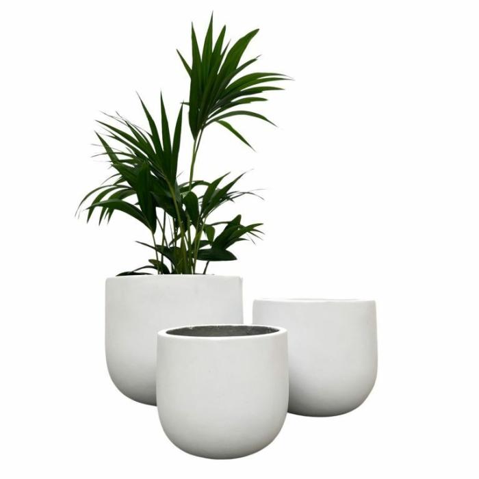 Outdoor Pots | Wilton Bowl Pot White Outdoor Pots Outdoor Pots