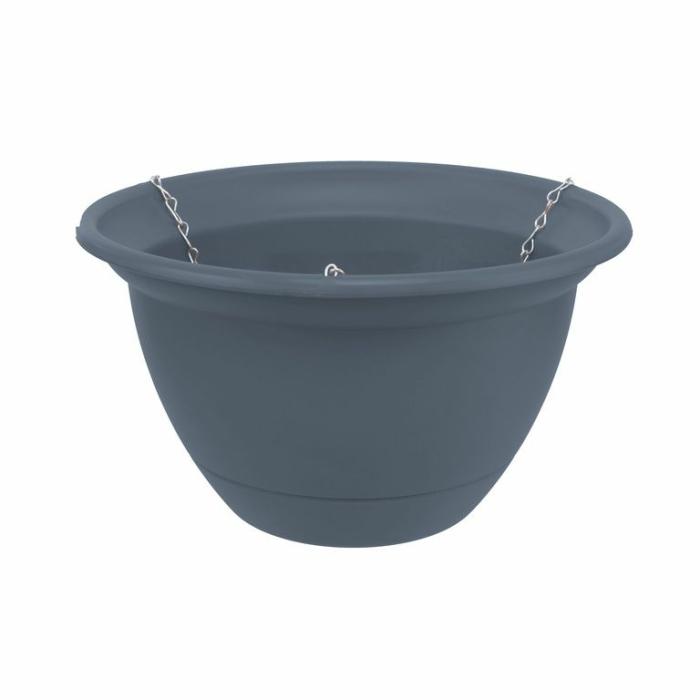 Plastic Pots | Hanging Basket Blue Steel Plastic Pots Dark Blue