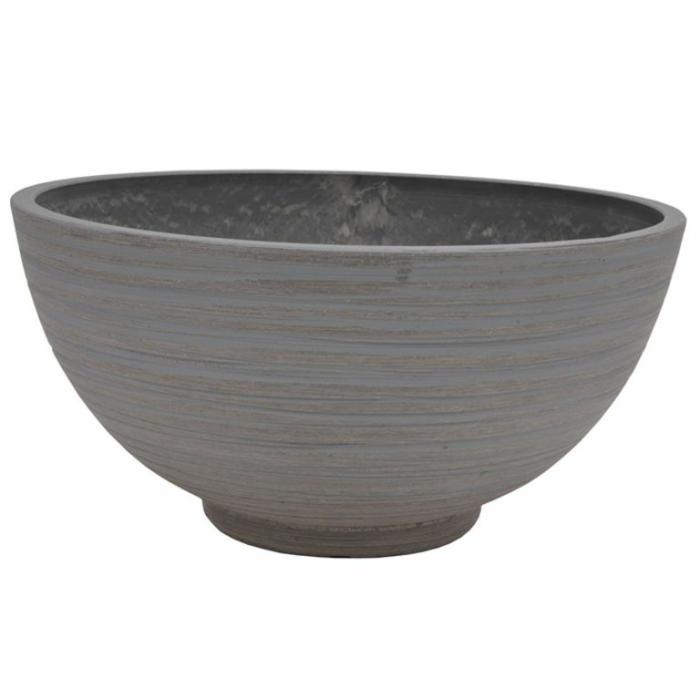 Plastic Pots | Low Bowl Plastic Pots Charcoal