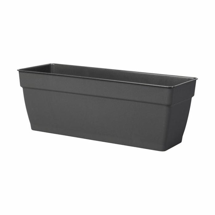 Plastic Pots | Ninfea R Trough Anthracite Plastic Pots Anthracite