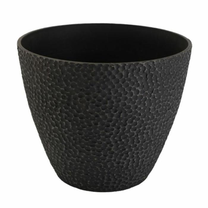 Plastic Pots | Rock Planter Black Plastic Pots Black