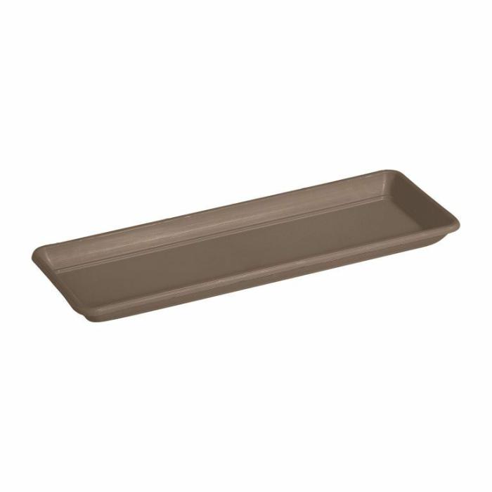 Plastic Pots | Trough Saucer Camel Plastic Pots Grey