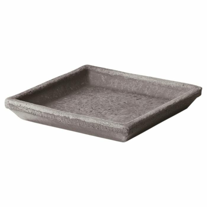 Pot Stands Feet & Saucers | Quadro Oll Square Saucer Outdoor Pots Grey