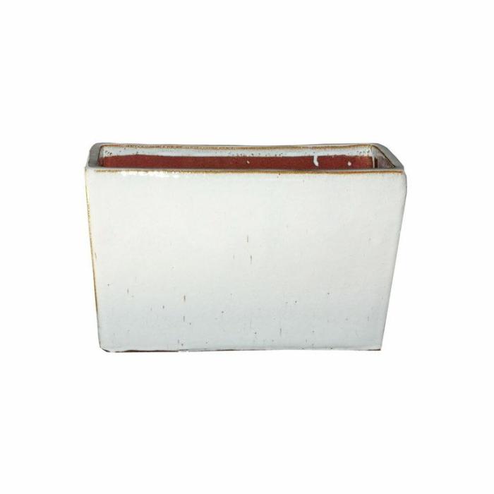 Outdoor Pots | Glazed Euro Trough White Outdoor Pots Outdoor Pots