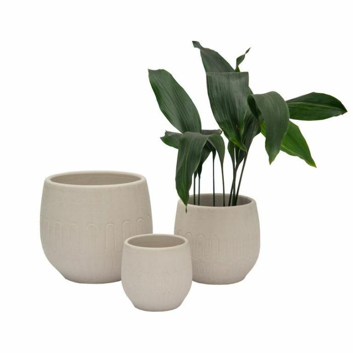 Indoor Pots | Luna Planter Stone Indoor Pots Indoor Pots