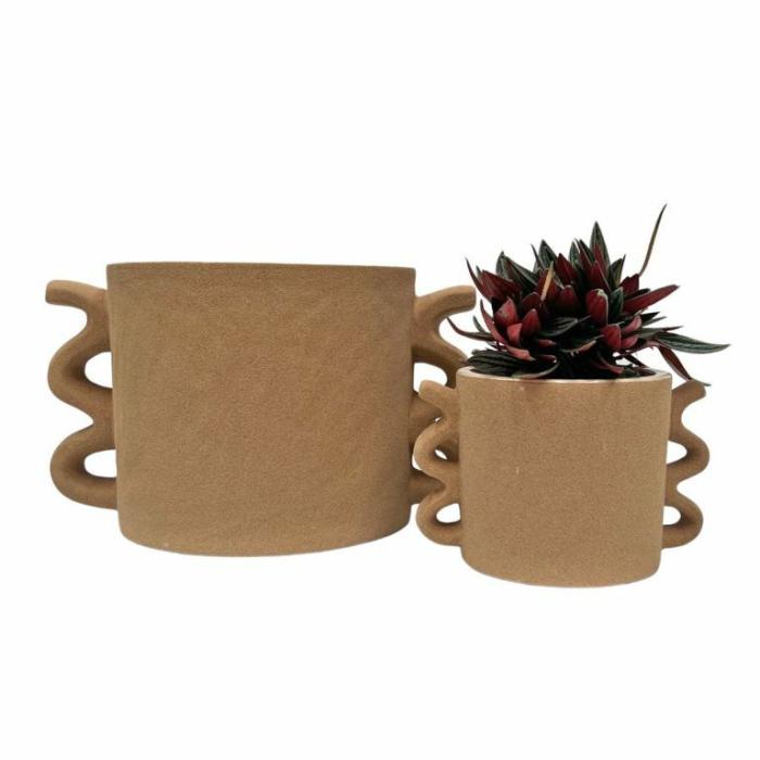 Indoor Pots | Renata Planter Tan Indoor Pots Brown